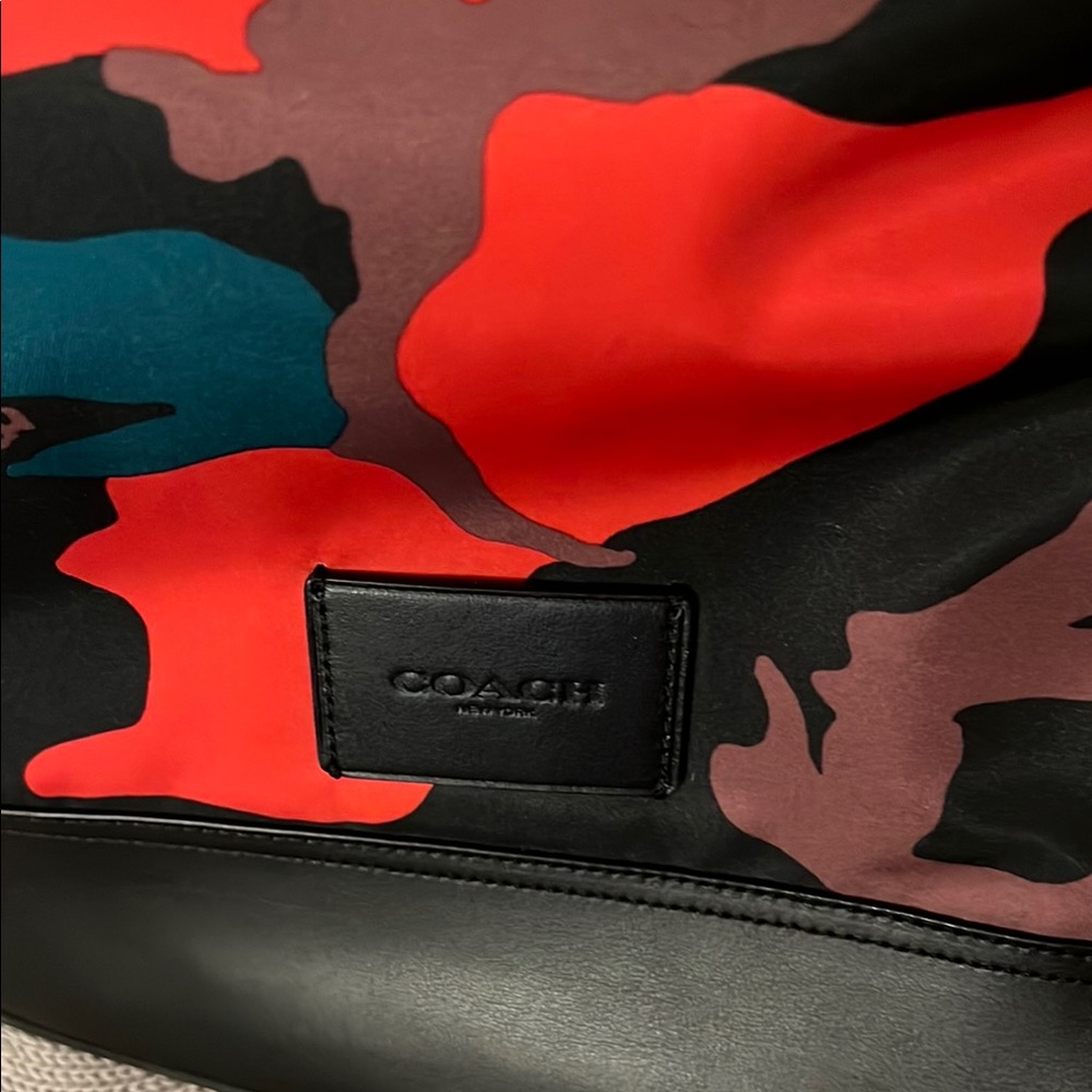 Coach Red and Black Backpack Vibrant Design - Picture 4 of 10